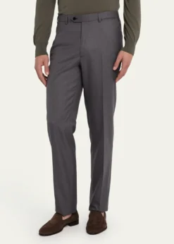 BrioniMen's Solid Twill Dress Trousers