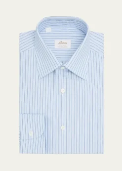 BrioniMen's Ventiquattro Cotton Multi-Stripe Dress Shirt