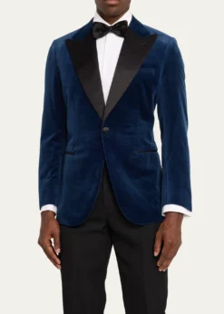 BrioniMen's Virgilio Velvet Peak-Lapel Sport Coat