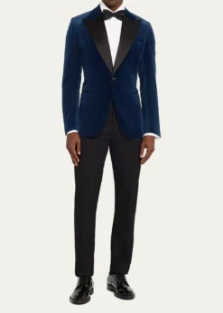 BrioniMen's Virgilio Velvet Peak-Lapel Sport Coat