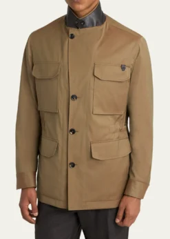 BrioniMen's Wool-Blend Sahariana Jacket