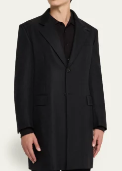 BrioniMen's Wool Chevron Single-Breasted Overcoat