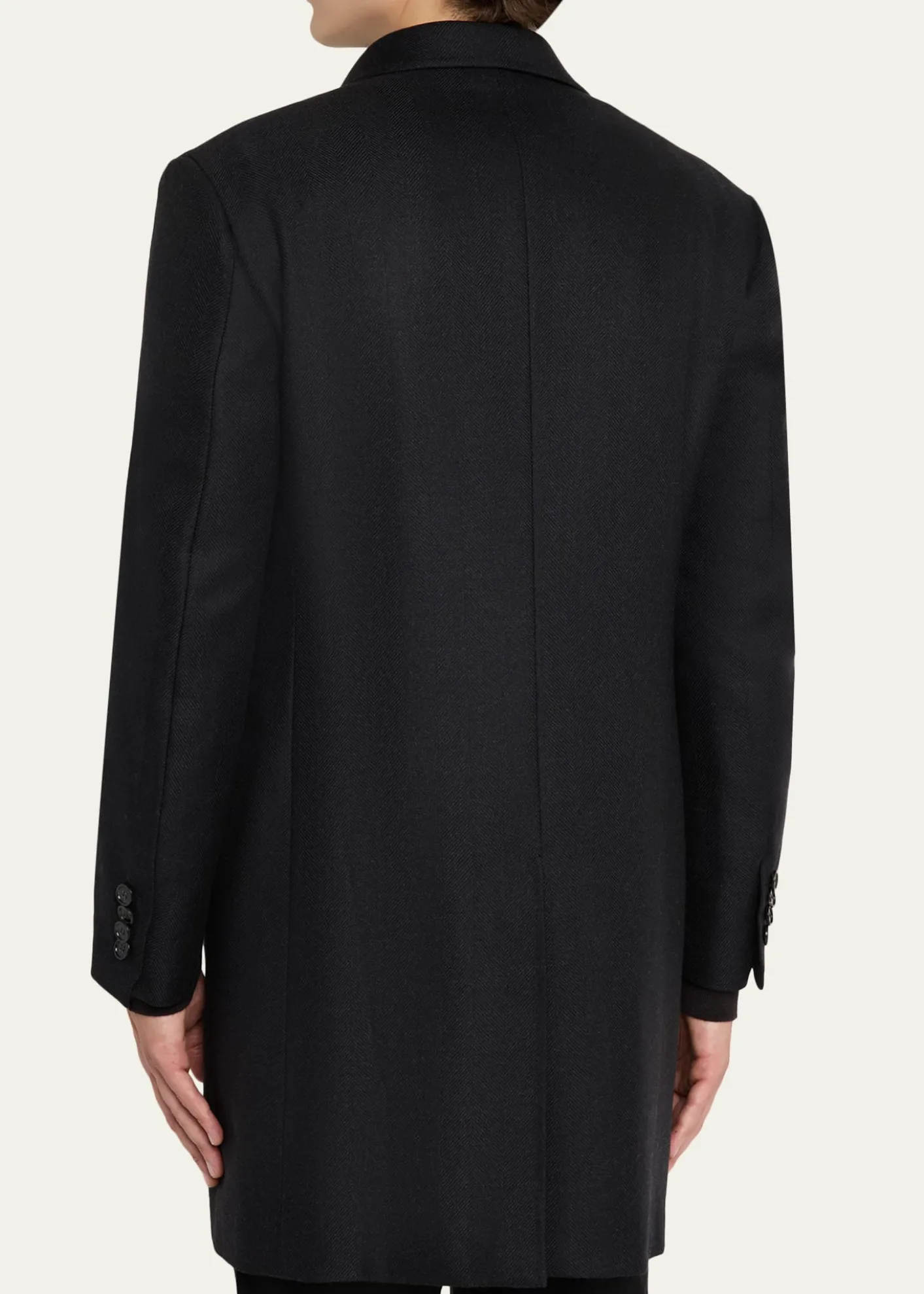 BrioniMen's Wool Chevron Single-Breasted Overcoat