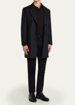 BrioniMen's Wool Chevron Single-Breasted Overcoat