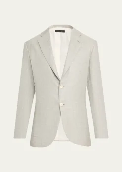 BrioniMen's Wool Plume Plaid Single-Breasted Sport Coat