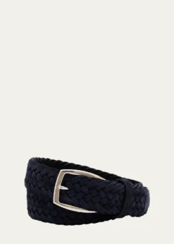 BrioniMen's Woven Leather Belt