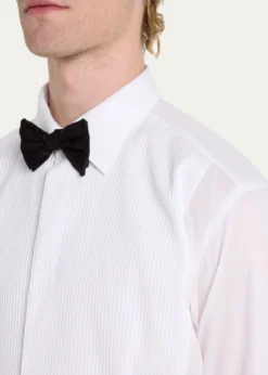 BrioniPleated Poplin French-Cuff Dress Shirt