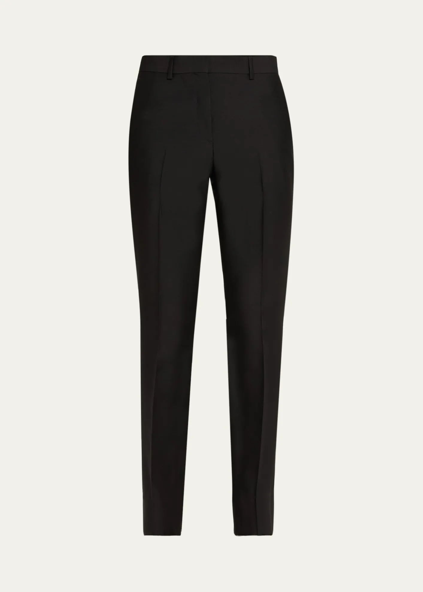 BrioniTheta Silk-Wool Slim-Leg Ankle Trousers