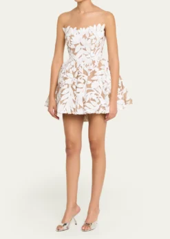 Bronx BancoChloe Strapless Sequin Floral Corset Mini Dress