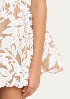 Bronx BancoChloe Strapless Sequin Floral Corset Mini Dress