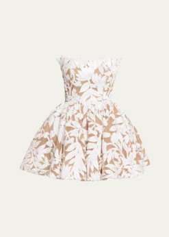 Bronx BancoChloe Strapless Sequin Floral Corset Mini Dress