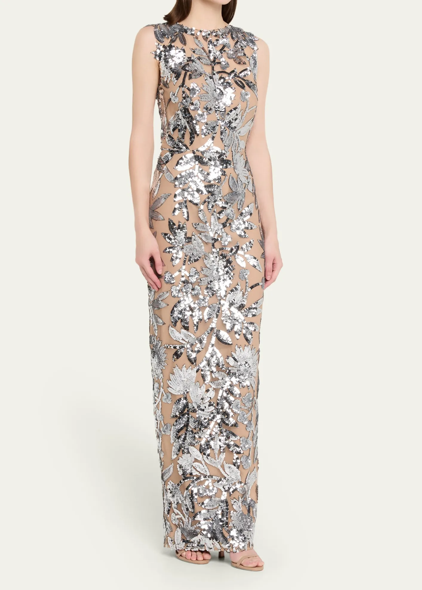 Bronx BancoViolet Silver Sequin Maxi Dress