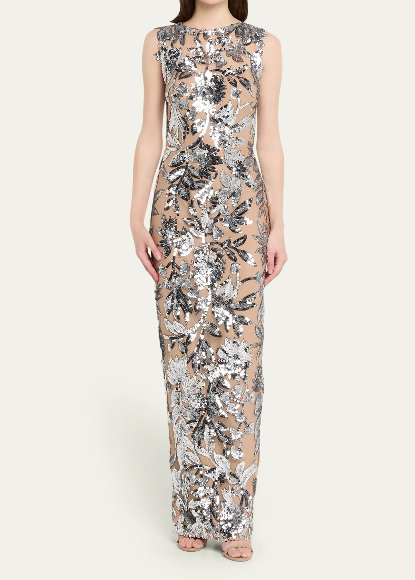 Bronx BancoViolet Silver Sequin Maxi Dress