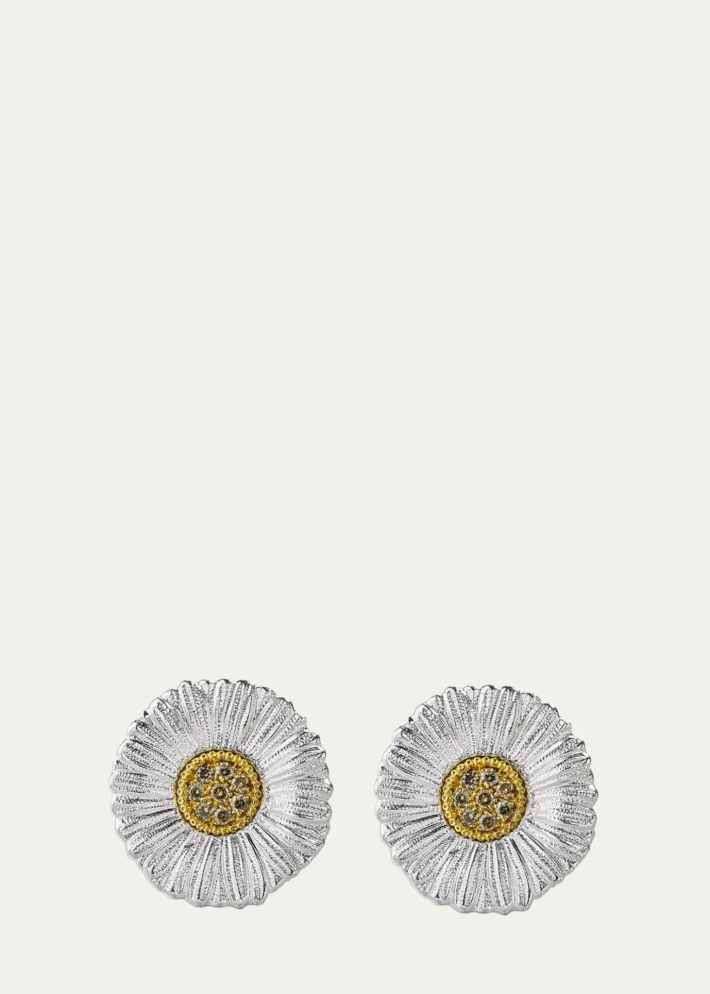 BuccellatiBlossoms Daisy Button Earrings with Diamonds