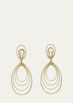BuccellatiHawaii 18K Gold Pendant Earrings, 5cm