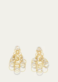 BuccellatiHawaii 18K Gold & Diamond Pendant Earrings, 5cm