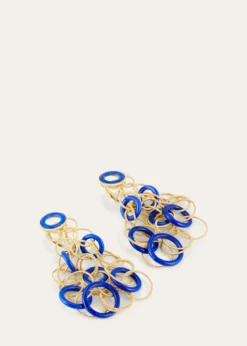 BuccellatiHawaii 18K Gold Pendant Earrings with Lapis Lazuli, 5cm