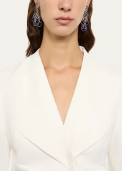 BuccellatiHawaii 18K Gold Pendant Earrings with Lapis Lazuli, 5cm