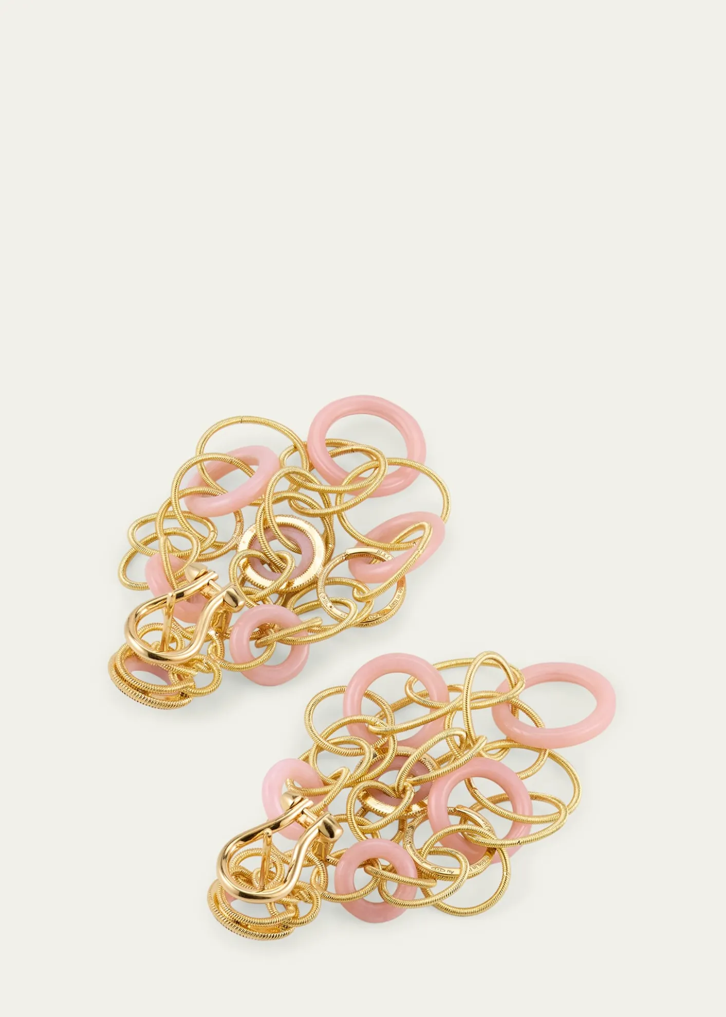 BuccellatiHawaii 18K Yellow Gold Pink Opal Earrings, 5cm