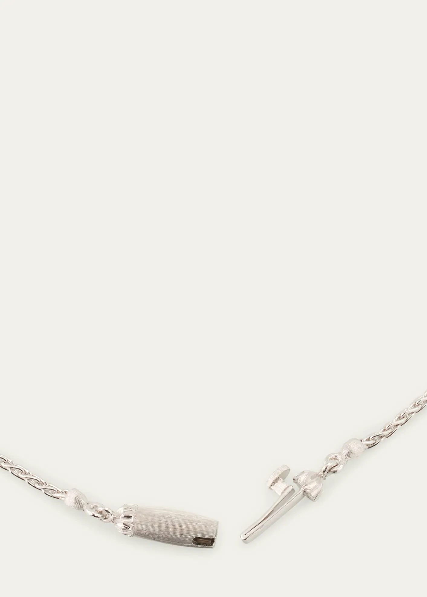 BuccellatiRamage 18K White Gold Drop Shaped Pendant Necklace with Diamonds