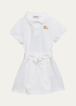 Burberry Girl's Astrid Belted EKD Polo Dress, Size 6M-2