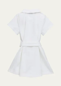 Burberry Girl's Astrid Belted EKD Polo Dress, Size 6M-2
