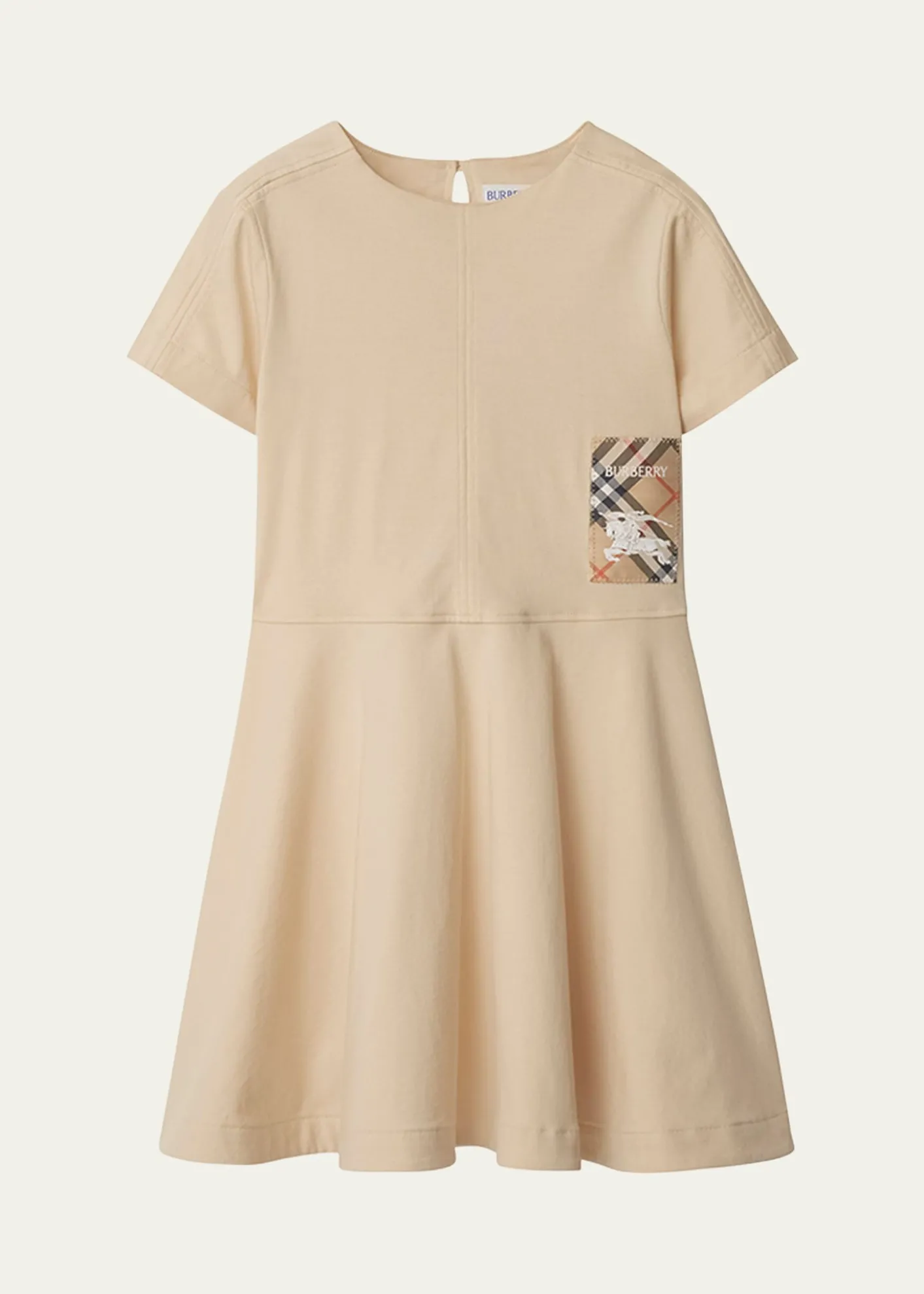 Burberry Girl's Riley EKD Logo-Print Dress, Size 3-14