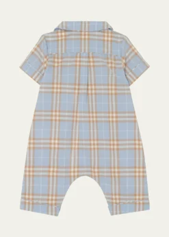 BurberryBoy's Andreas Check Cotton Playsuit, Size 1M-18M