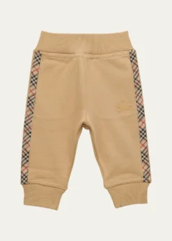 BurberryBoy's Jackson Check-Tape Cotton Jogger Pants, Size 6M-2