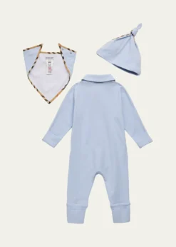 BurberryBoy's Stretch Cotton Three-Piece Gift Set, Size 1M-18M