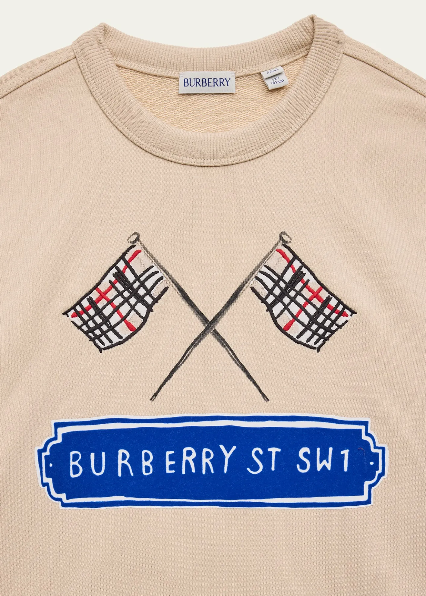 BurberryBoy's Mathew Check Flag Cotton Sweatshirt, Size Newborn-12