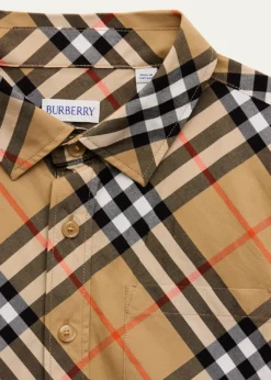BurberryBoy's Owen Short-Sleeve Shirt, Size 3-14
