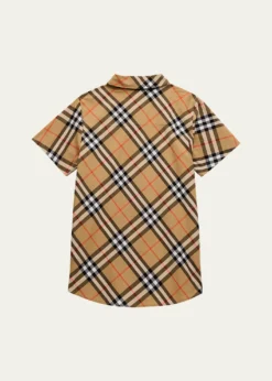 BurberryBoy's Owen Short-Sleeve Shirt, Size 3-14