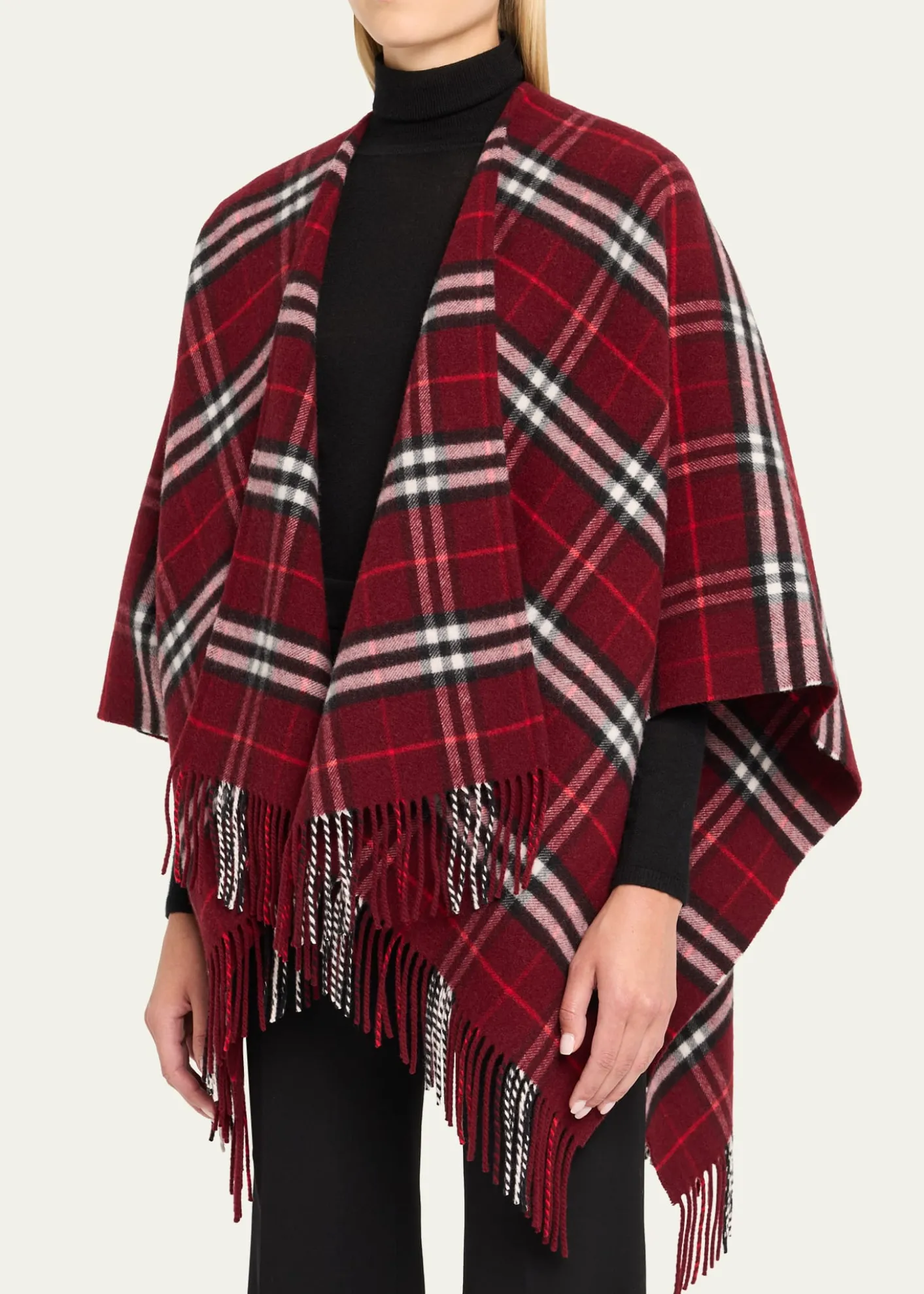 BurberryCharlotte Check Wool Cashmere Cape