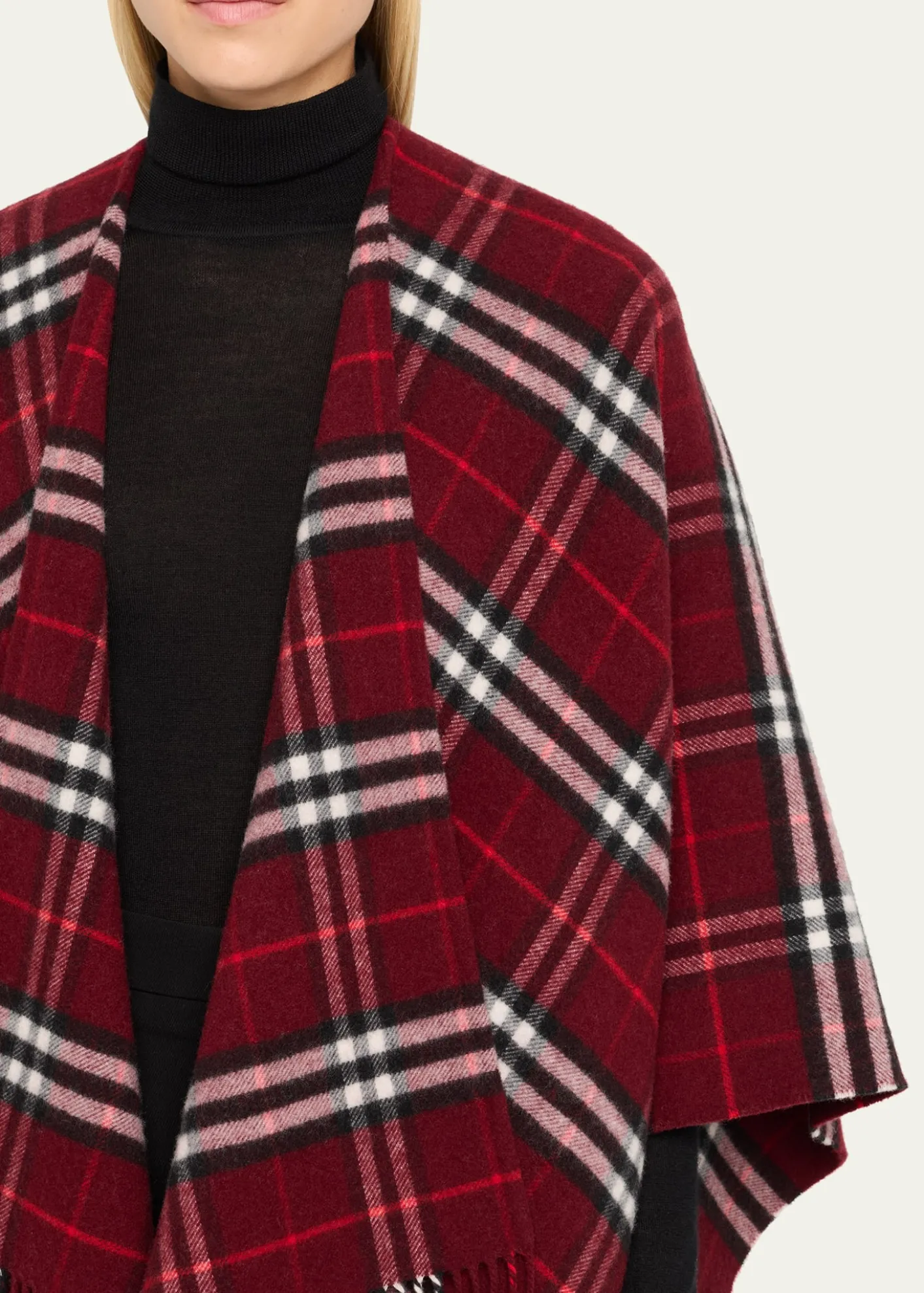 BurberryCharlotte Check Wool Cashmere Cape