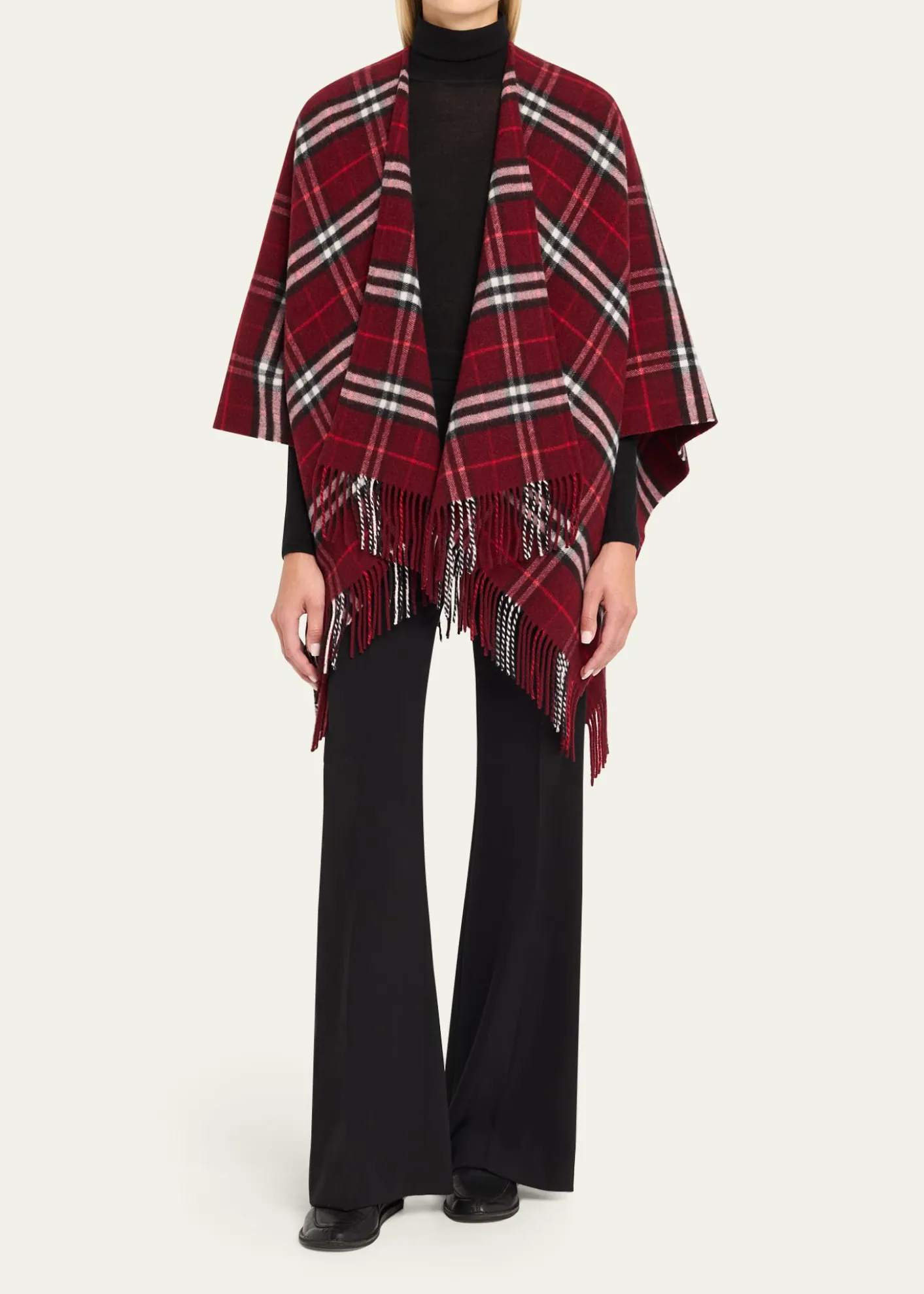 BurberryCharlotte Check Wool Cashmere Cape