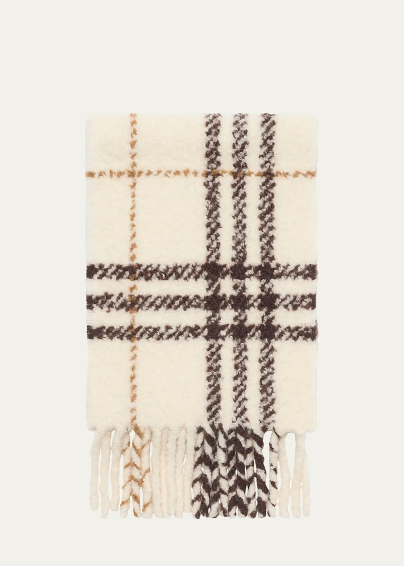 BurberryCheck Alpaca Wool Blend Bouclé Scarf