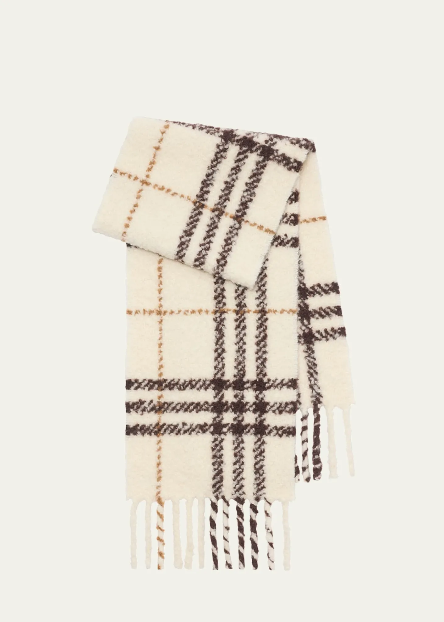 BurberryCheck Alpaca Wool Blend Bouclé Scarf