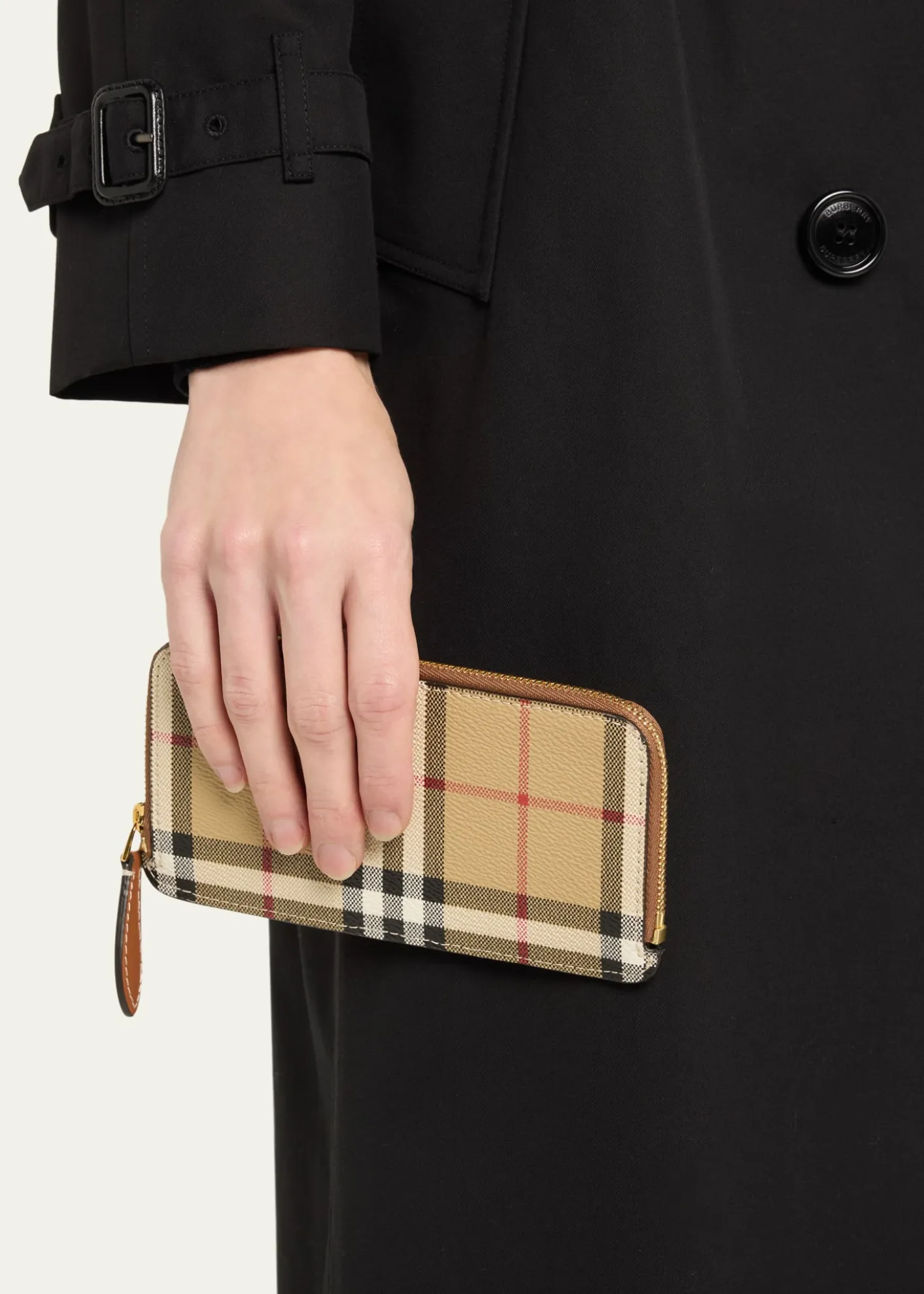 BurberryCheck Bifold Passport Holder