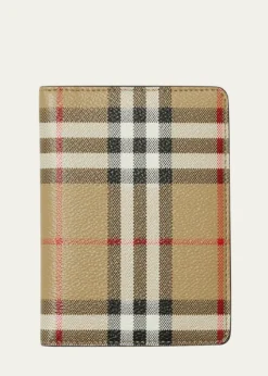 BurberryCheck Bifold Passport Holder
