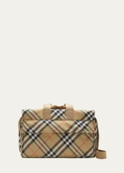 BurberryCheck-Print Diaper Bag