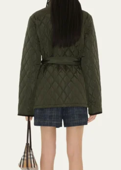 BurberryChiltern Quilted Barn Jacket With Belt