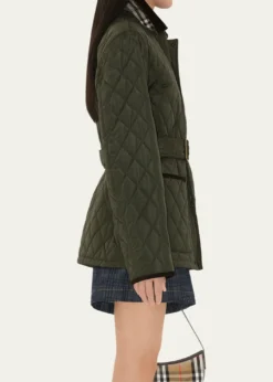 BurberryChiltern Quilted Barn Jacket With Belt
