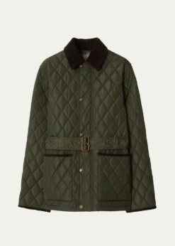 BurberryChiltern Quilted Barn Jacket With Belt