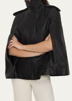 BurberryClevedon Leather Cape