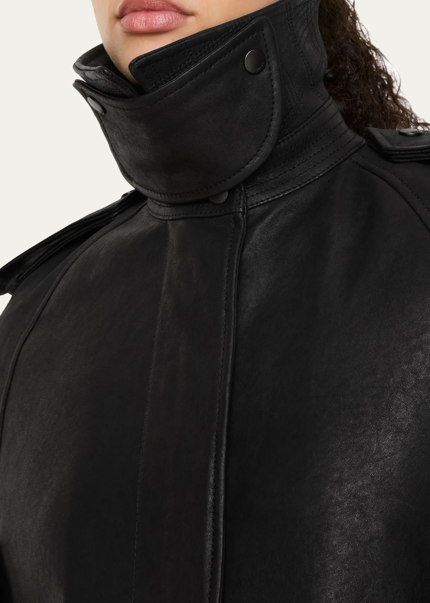BurberryClevedon Leather Cape