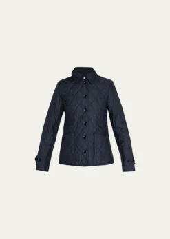 BurberryCollared Diamond Quilted Jacket