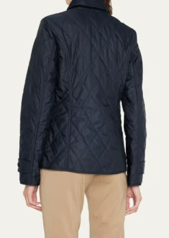 BurberryCollared Diamond Quilted Jacket