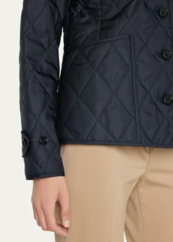 BurberryCollared Diamond Quilted Jacket