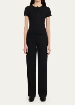 BurberryCotton Rib Knit T-Shirt